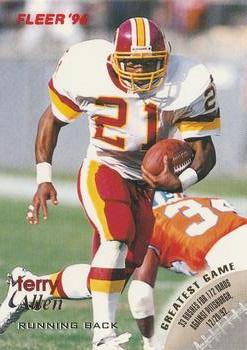 Terry Allen Washington Redskins 1996 Fleer NFL #137